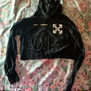 Bella & Canvas Womens Pullover Crop Hoodie Size Small